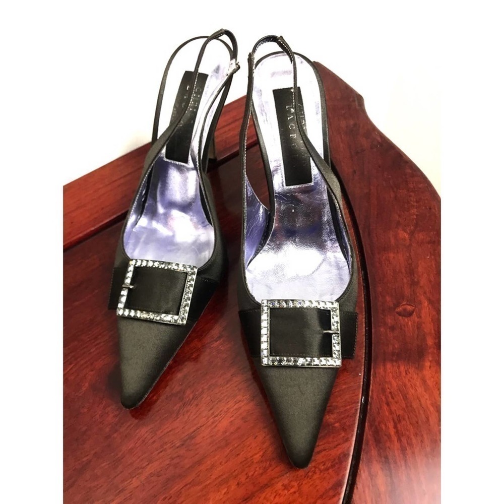Christian Lacroix, Brown Satin Slingback 7